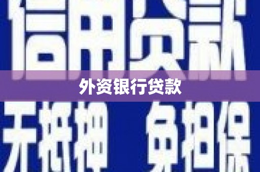 启东外资银行贷款