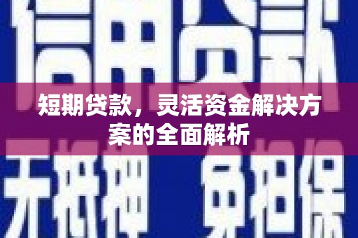 启东短期贷款，灵活资金解决方案的全面解析