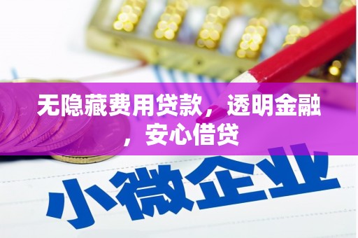 启东无隐藏费用贷款，透明金融，安心借贷