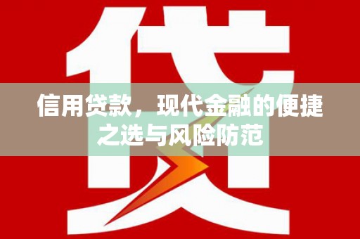 启东信用贷款，现代金融的便捷之选与风险防范