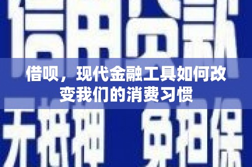 启东借呗，现代金融工具如何改变我们的消费习惯