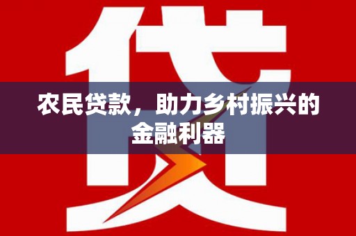 启东农民贷款，助力乡村振兴的金融利器