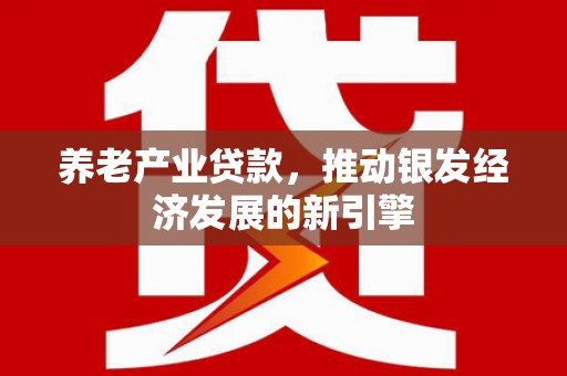 启东养老产业贷款，推动银发经济发展的新引擎