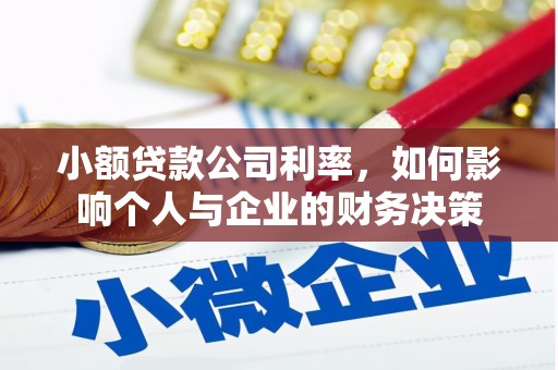 启东小额贷款公司利率，如何影响个人与企业的财务决策