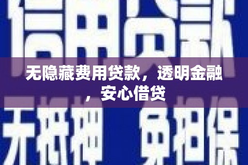 启东无隐藏费用贷款，透明金融，安心借贷
