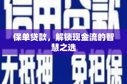 启东保单贷款，解锁现金流的智慧之选