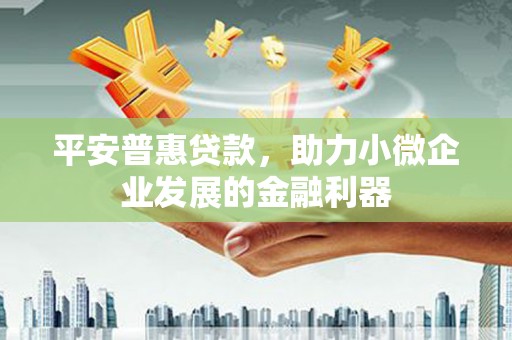 启东平安普惠贷款，助力小微企业发展的金融利器