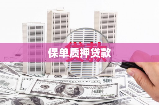 启东保单质押贷款
