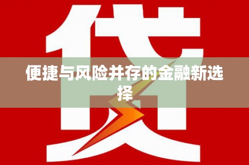 启东便捷与风险并存的金融新选择