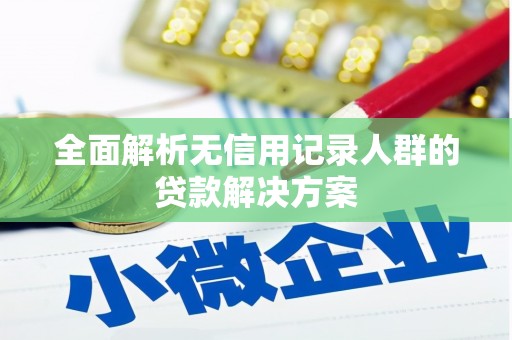 启东全面解析无信用记录人群的贷款解决方案